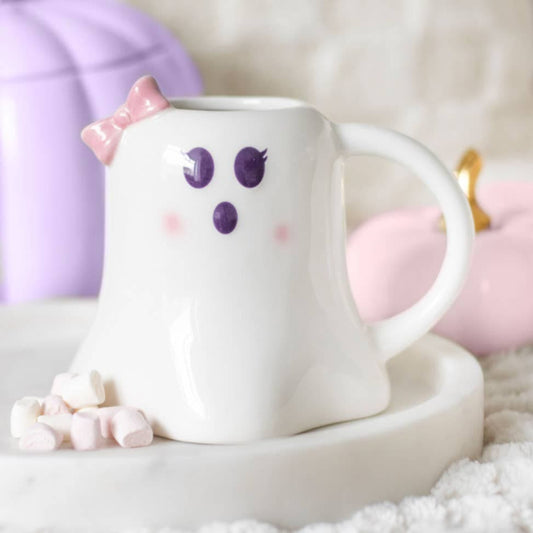 Mug fantôme noeud rose